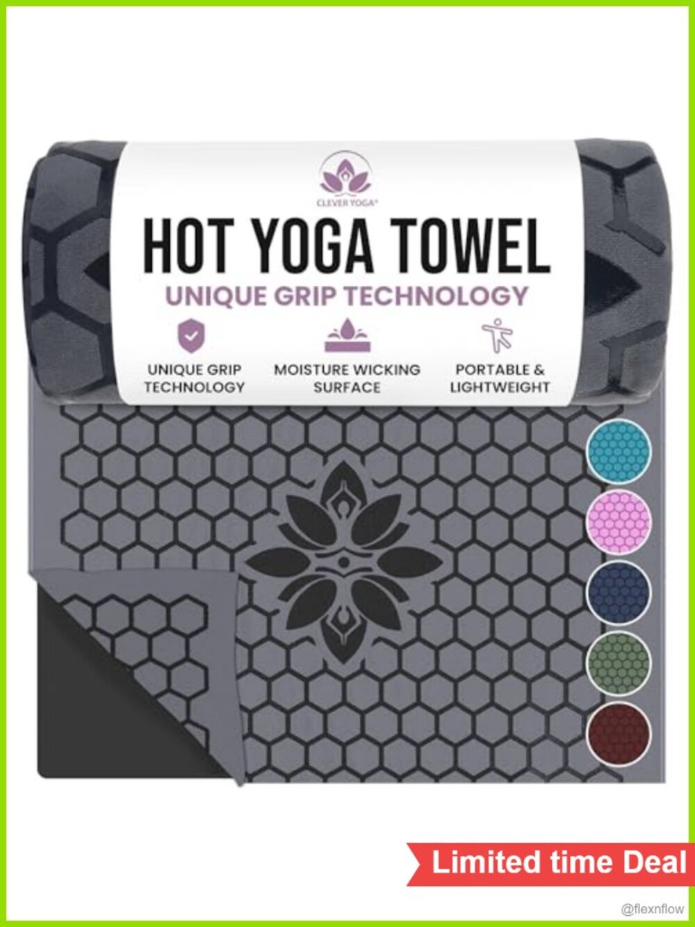 Suede Microfiber Yoga Mat Towel Non-Slip Silicone Grip Honeycomb